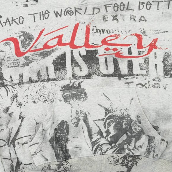 Vale Forever Mural Hoodie Sweatshirt Grey - Picture 5 of 7